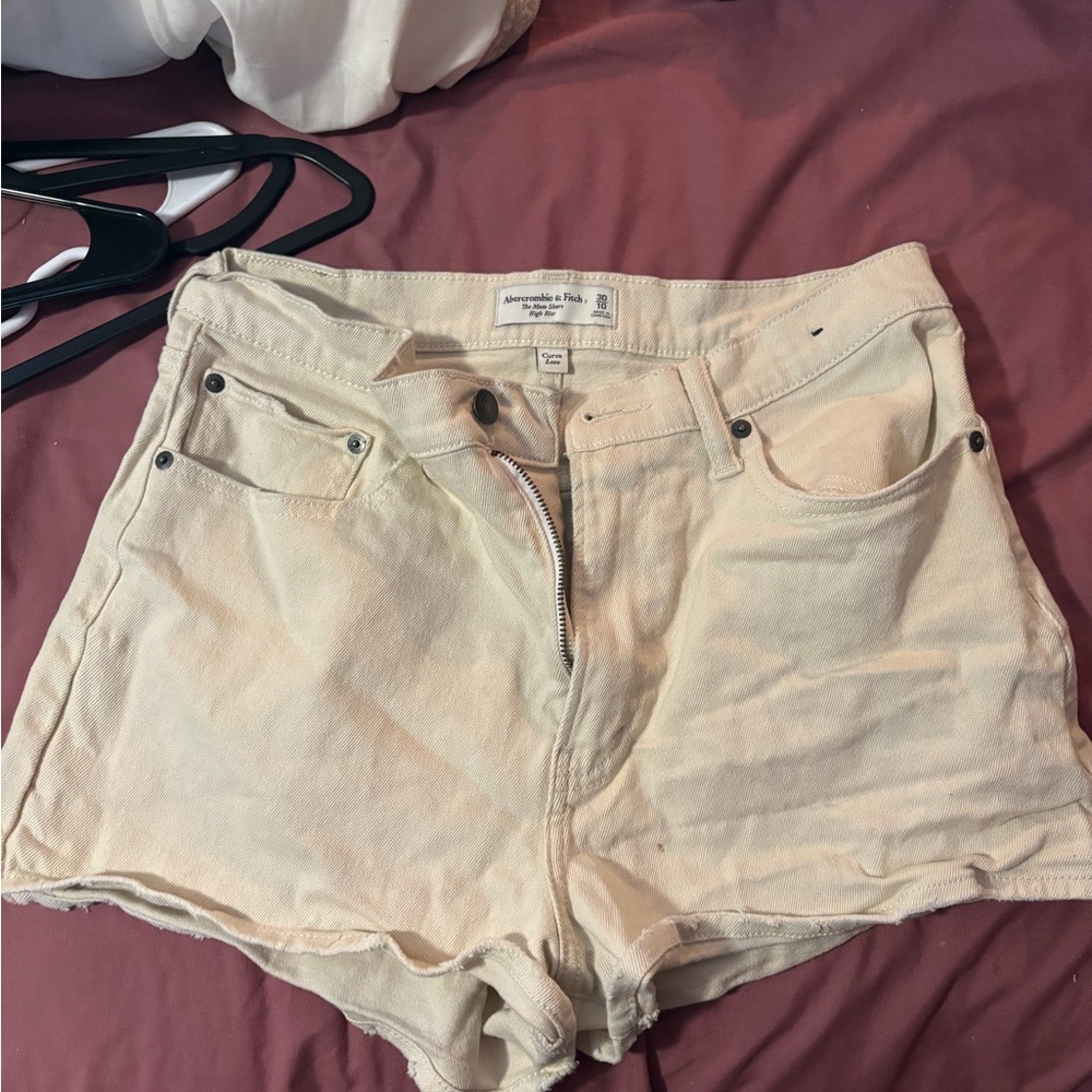 Abercrombie & Fitch Light Tan Jean Shorts